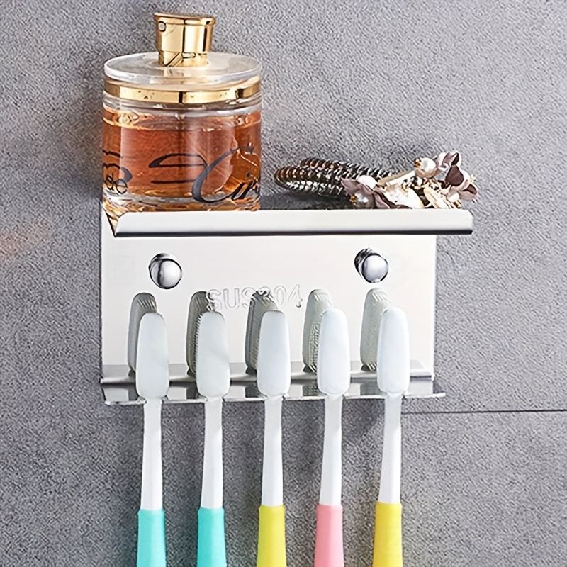 304 Stainless Steel Storage Shelves Thickening Toothbrush Bathroom