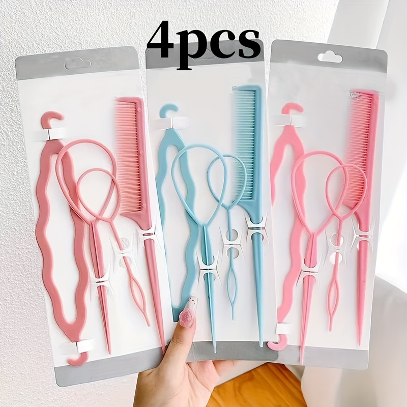 

4pcs Elegant Hair Braiding Tool Kit, Hair Pulling Needles, Hair Accessories, Hairstyles