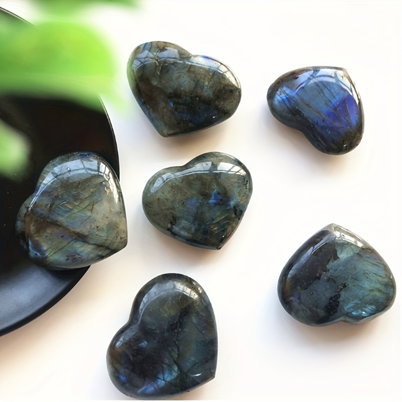 Labradorite Heart Shape Natural Moonstone