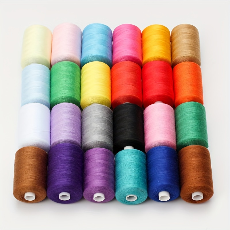 Color Sewing Thread Set 200 Yards Polyester Threads Diy - Temu