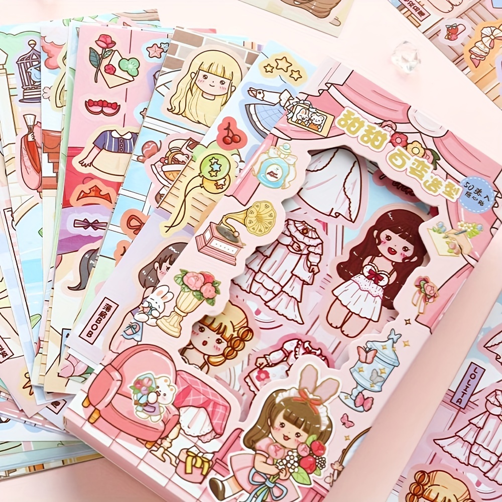 Cute Girls Stickers Diary Stickers Scrapbooking Decoration - Temu Austria