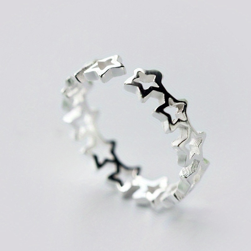 Adjustable Star Open Rings for Women Minimalist Copper Jewelry