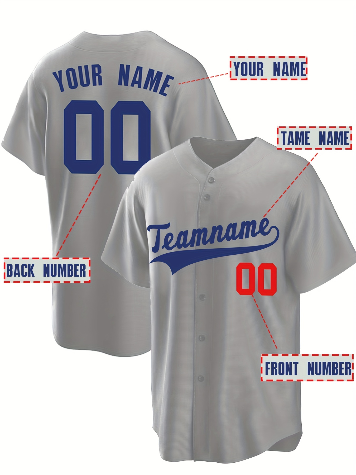 Custom Baseball Jersey Embroidered Your Names and Numbers