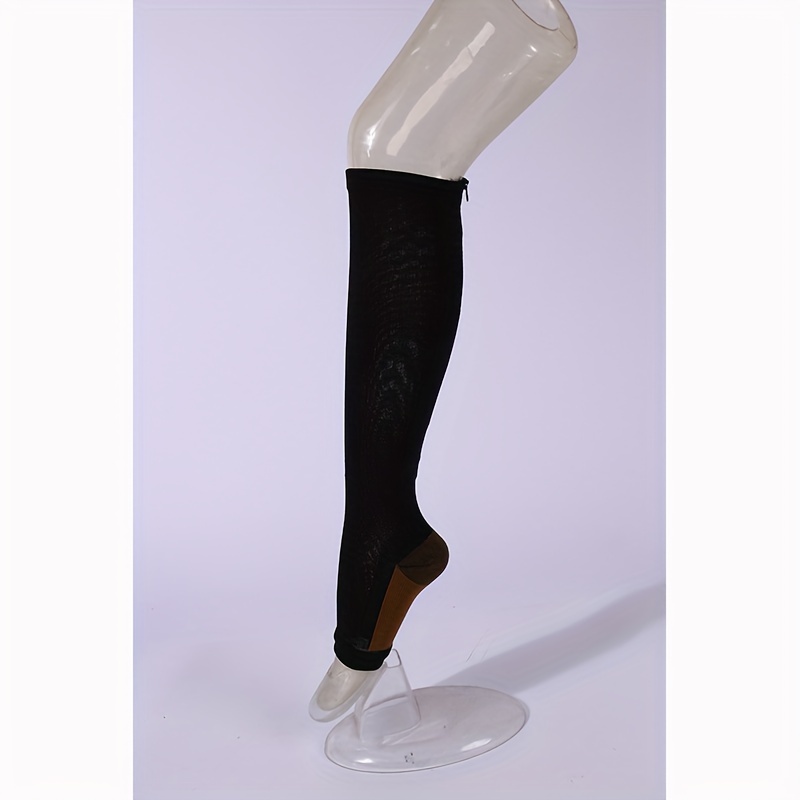 Solid Toeless Compression Sock Zipper Unisex Breathable Hot - Temu Canada