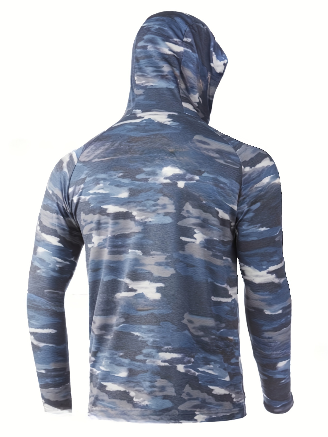 Men's Upf 50+ Sun Protection Camouflage Hooded Sweatshirts - Temu