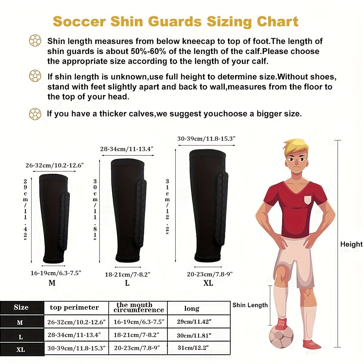 Soccer Shin Guards Shin Pads for Kids Youth Adult, Calf
