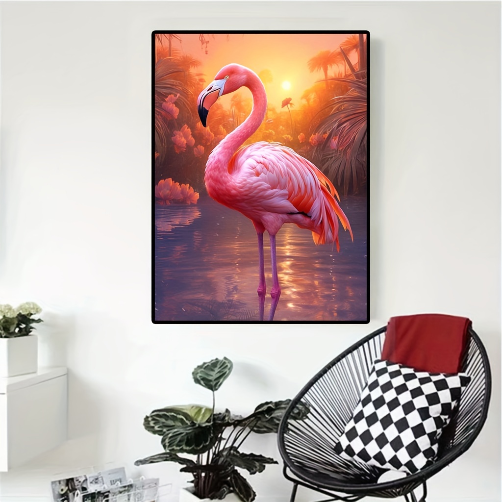 Acrylic Flamingo Cage Diamond Painting Desktop Decor for Office Desktop  Decor