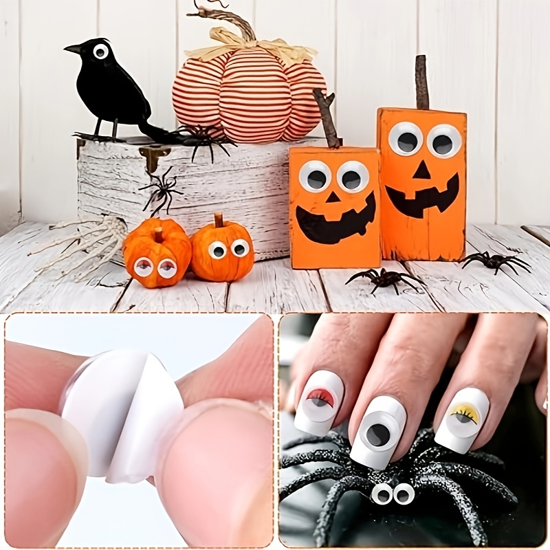 240Pcs Googly Eyes with Self-Adhesive Black White Small Plastic Wiggle  Stickers Eyes for Shcool DIY Crafts Projects, Halloween Christmas DIY Craft