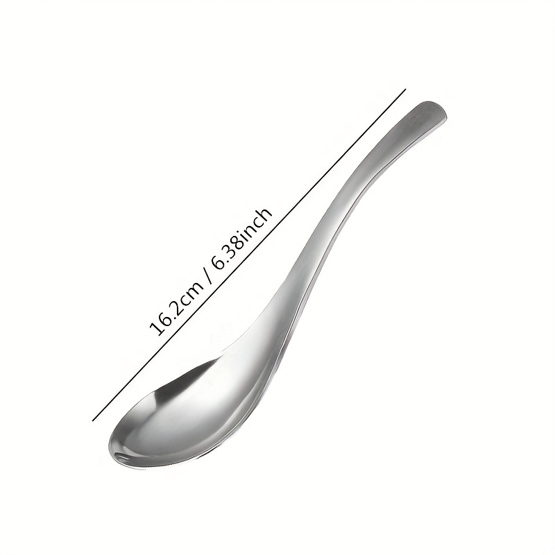 6 Pieces large Soup Spoons, Stainless Steel Spoon