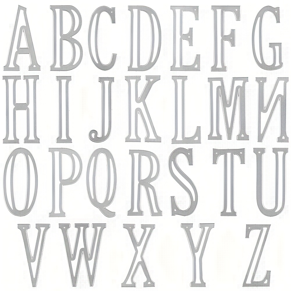 10Cm/4 Inch Large Big English Alphabet Letters Metal Cutting Dies Stencil