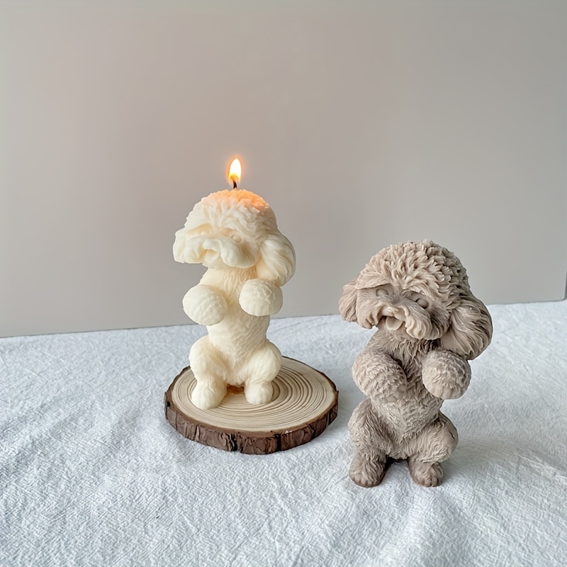 2 Pack Cute Bear Mold Animal Mold Bear Candle Mold Animal Candle Mold Clay  Mold Candle Making Molds Craft Supplies 3D Mold Silicone Mold for Resin