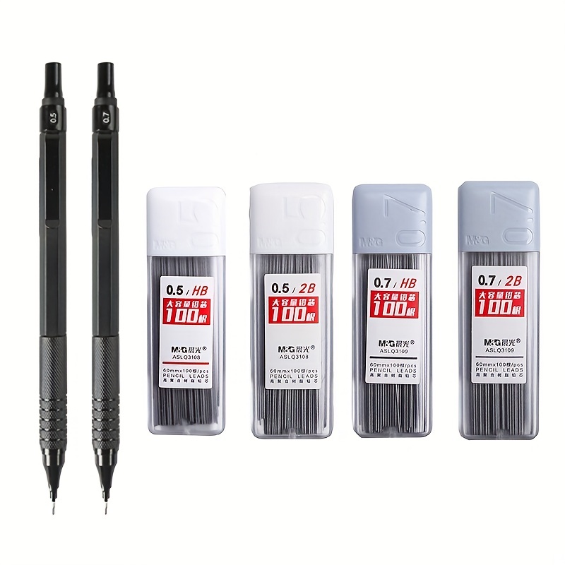 MG Mignon Crayons Mécaniques 0.5mm 0.7mm Avec Gomme Supérieure