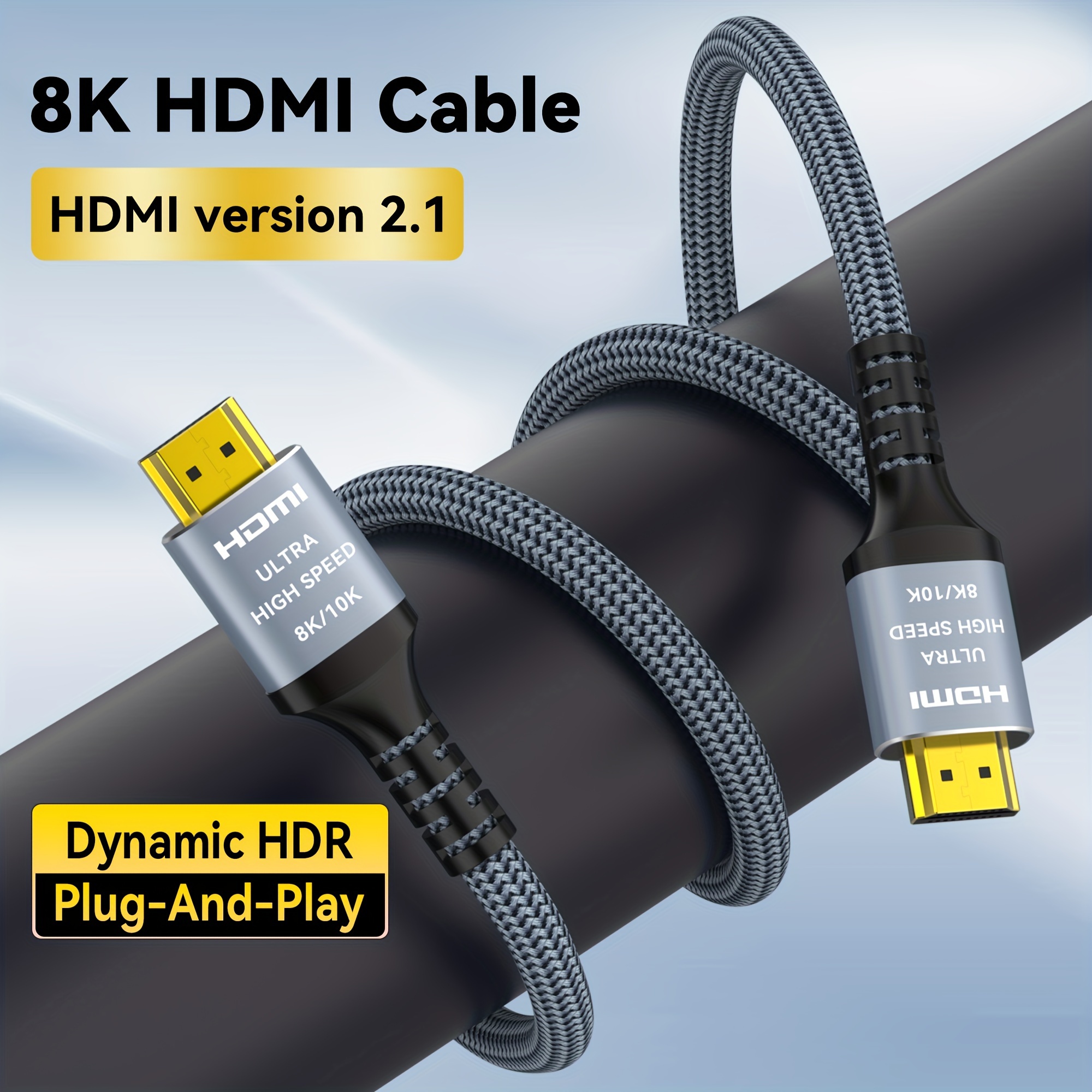 8k 2.1 Cable .8k60hz 4k 120hz 144hz Hdcp 2.3 2.2 Earc - Temu