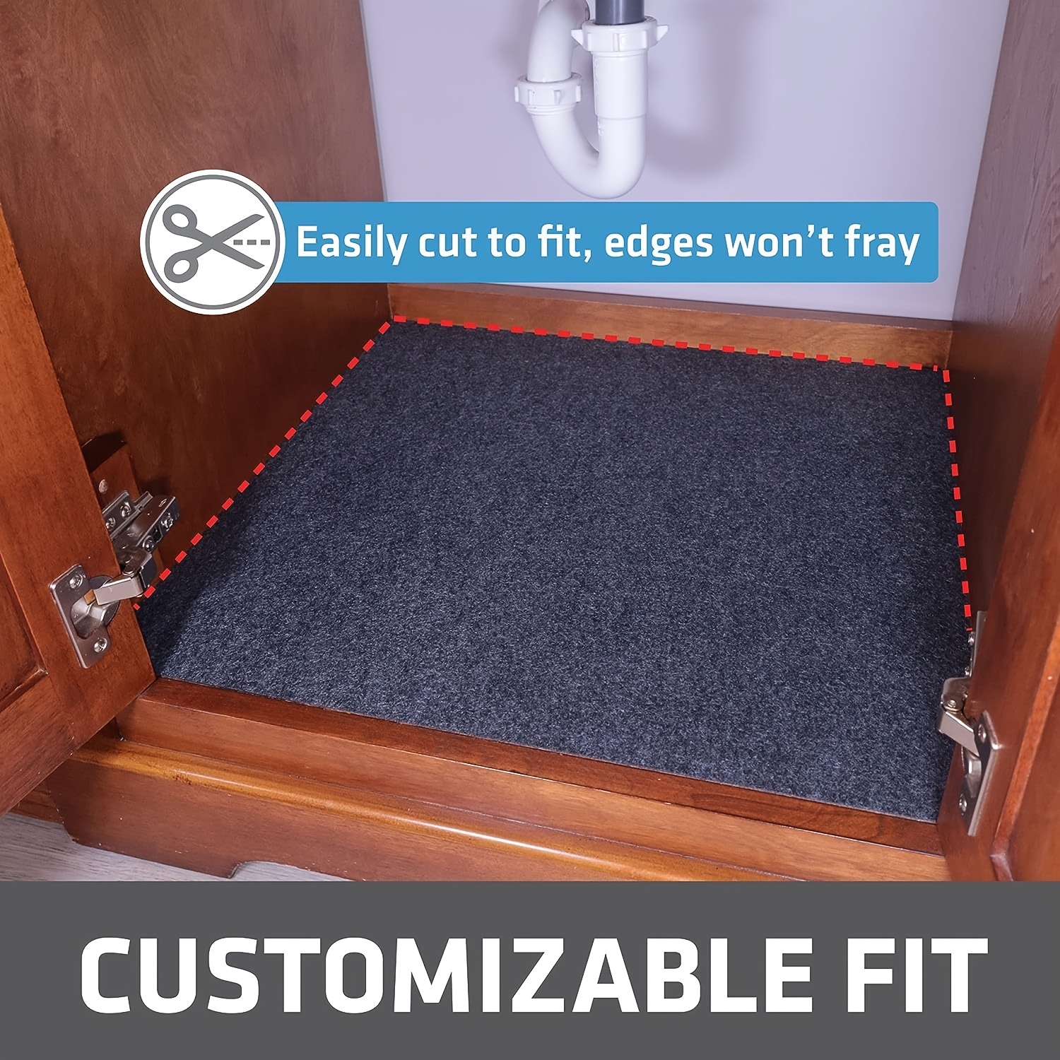 Under The Sink Mat Durable Premium Mats Protect Kitchen And - Temu