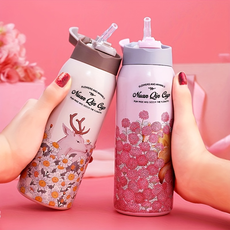 RTIC Cub Kids Insulated Water Bottle, Double Wall Vacuum Stainless Steel  Drink Bottles, For Hot Cold Drinks With Flip Lid And Straw For School Or