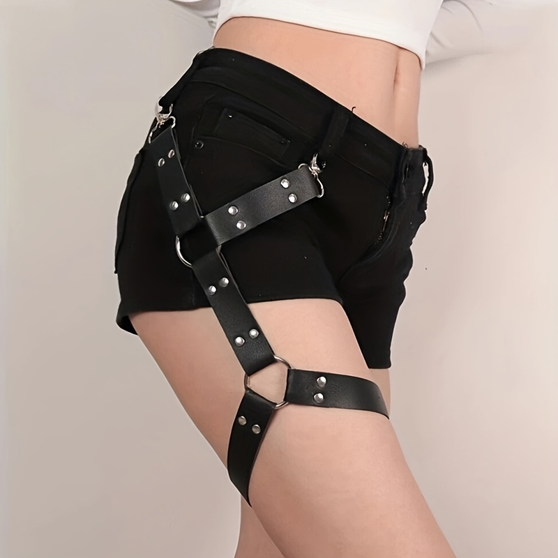 Sultry Leg Garter Belt Punk Suspender Belt Cage Thigh - Temu