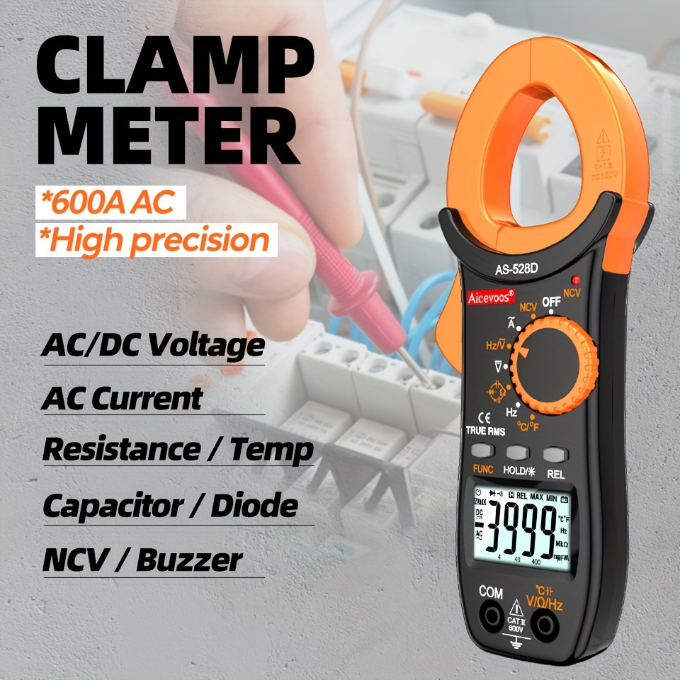 St180 4000 Compte Digital Clamp Meter Multimètre Pince Multimètre Voltmètre  Ampèremètre Ac Dc Tension Ac Courant Mètre Ncv Testeur Universal Meter  Testeur C