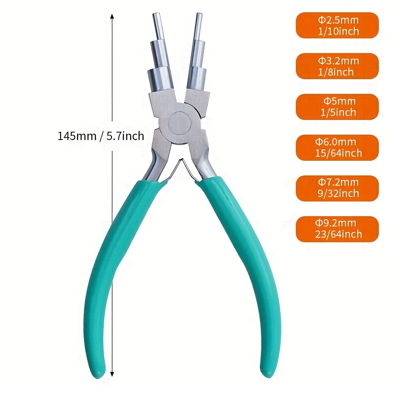Wire Wrapping Pliers 3 Step Round & Flat Jaw Looping Bending