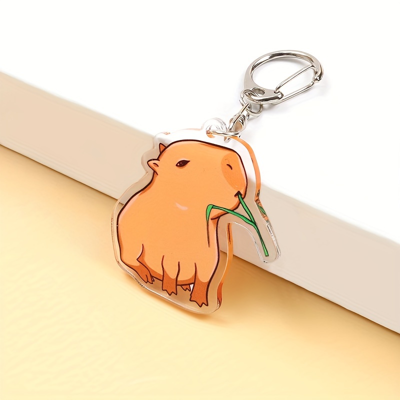BIBABLYKE Cute Acrylic Keychain Adorable Capybara Acrylic Keyrings  Lightweight and Durable Keyring for Keys and Bags Accessory Acrylic at   Women's Clothing store