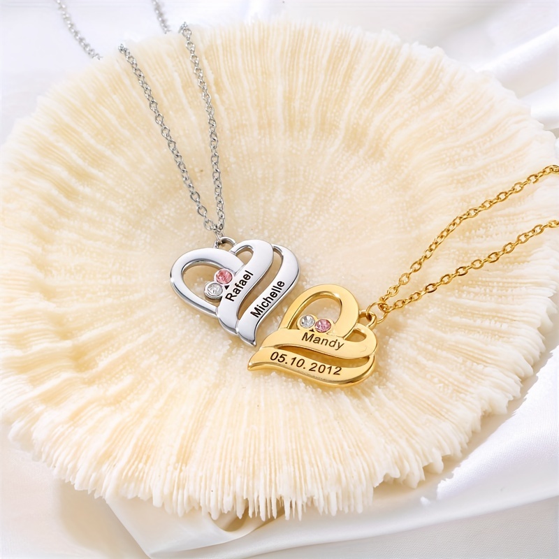 Sweetheart Love Necklace - Custom Heart Gold Necklace