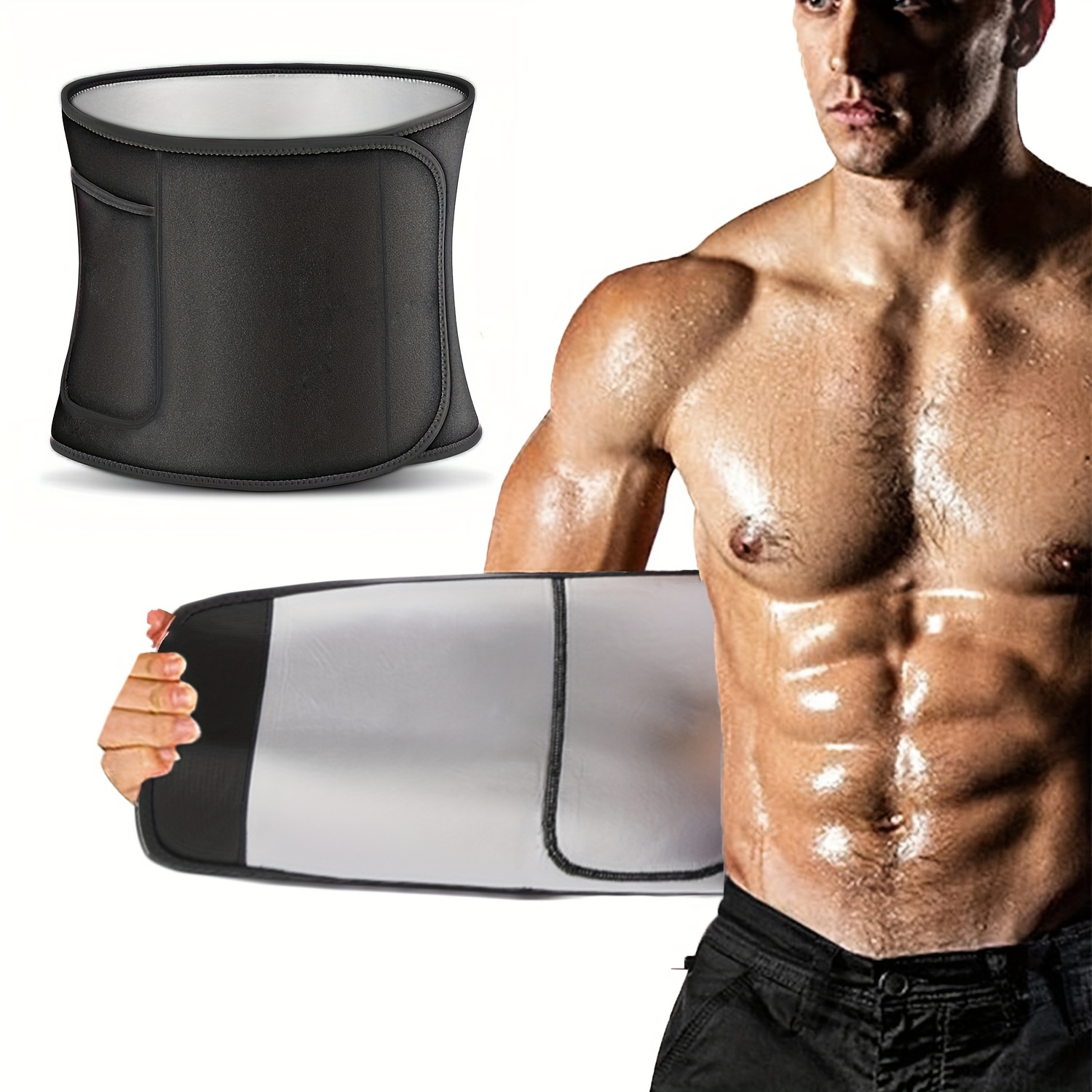Adjustable Sweat Belt For Men Waist Trimmer And Trainer - Temu