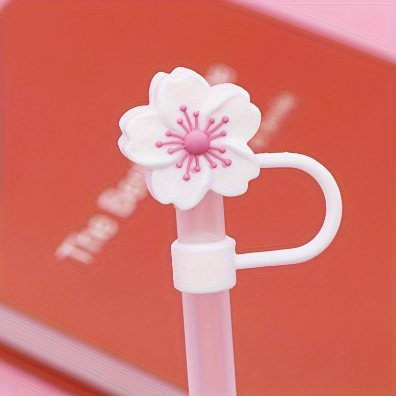 Reusable Silicone Straw Tips Covers - Lovely Flower & Fruit Shapes -  Perfect For Drinking! - Temu