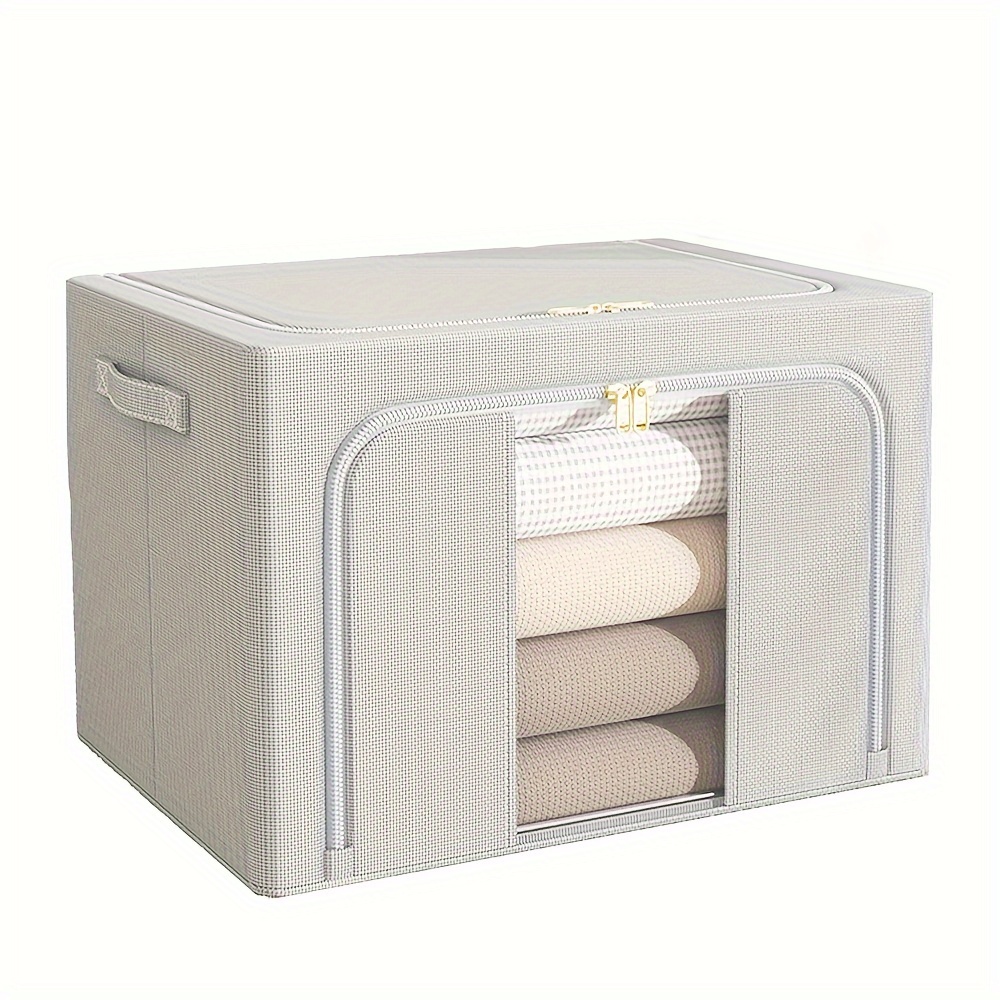 Storage Closet Bins With Steel Frame Fabric Storage Bins - Temu