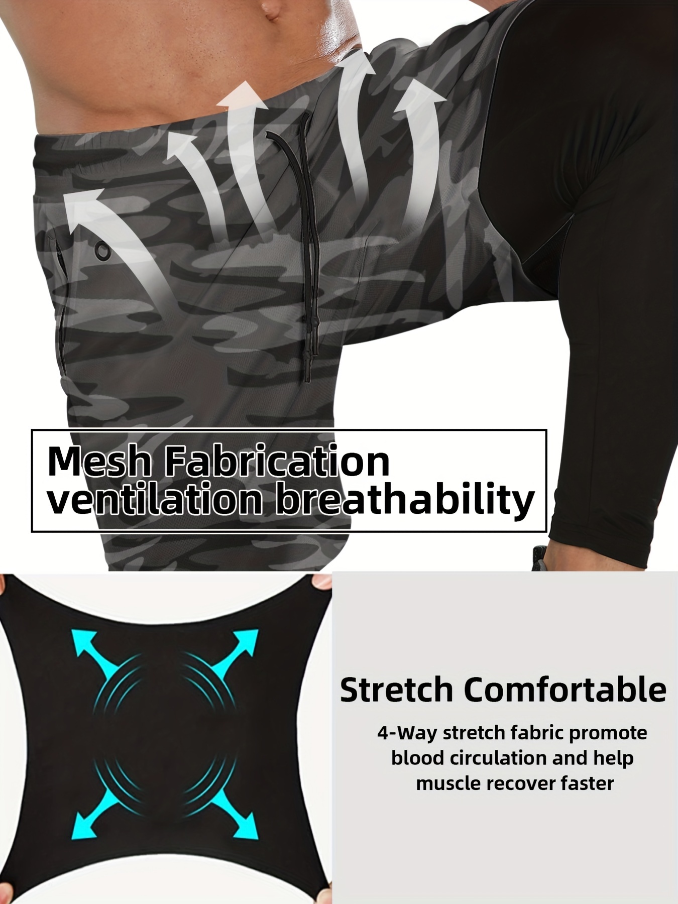 Oebld Mens 2 In 1 Workout Shorts With Pocket Active High Stretch  Compression Pants With Shorts For Fitness, Shop Now For Limited-time Deals