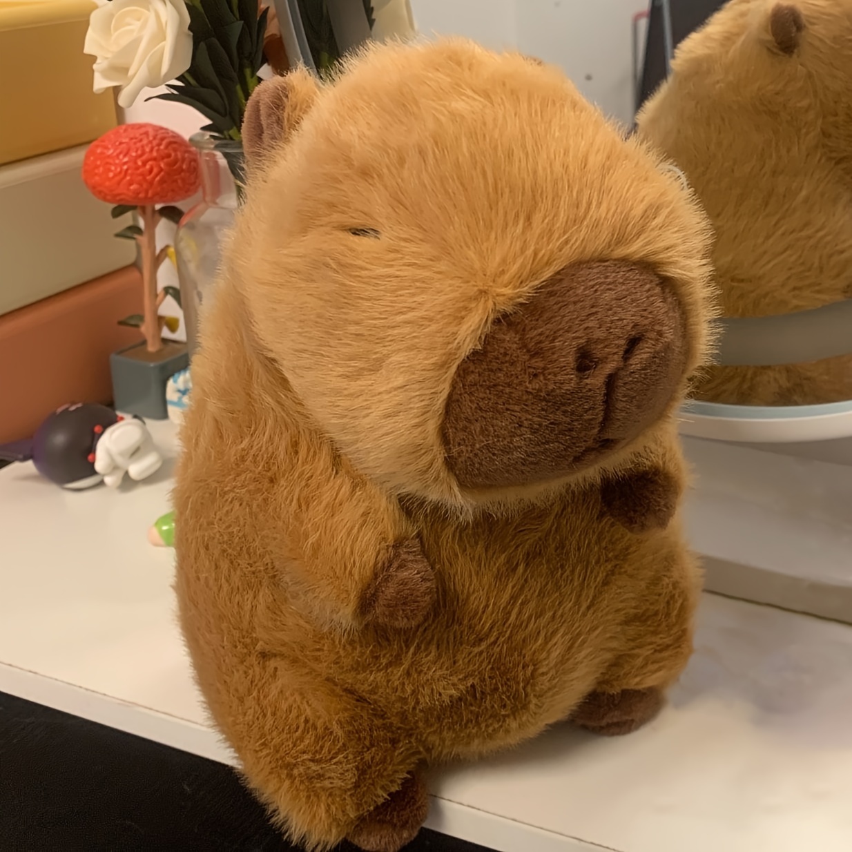 Capybara Plush Simulation Capibara Anime Fluffty Toy Cute - Temu