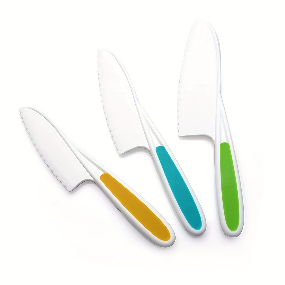 Cuchillo de cocina seguro para pan de frutas, herramientas de diente de  sierra para niños pequeños