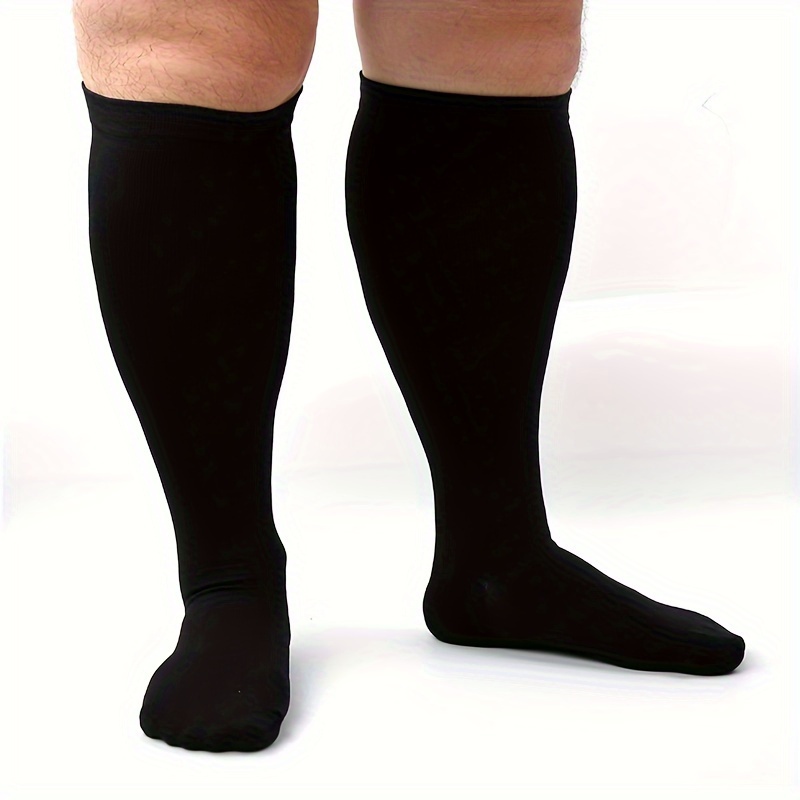 3 Pairs Wide Calf Compression Socks Men Women - Plus Size for Nurses