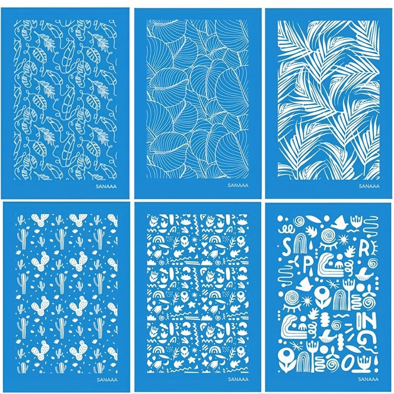 Silk Screen Stencils for Jewelry, 1 PCS Silkscreen Print Polymer Clay Kit  for Printing Template on Clay & Earrings Decoration Self-Adhesive Pattern