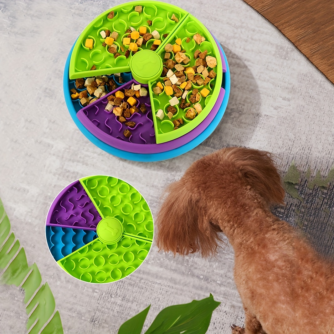 Dog Slow Feeder Puzzle Toys, Dog Food Slowly Leaking Out Toys Cat And Dog  Slow Food Silicone Pad Food Plate - Temu