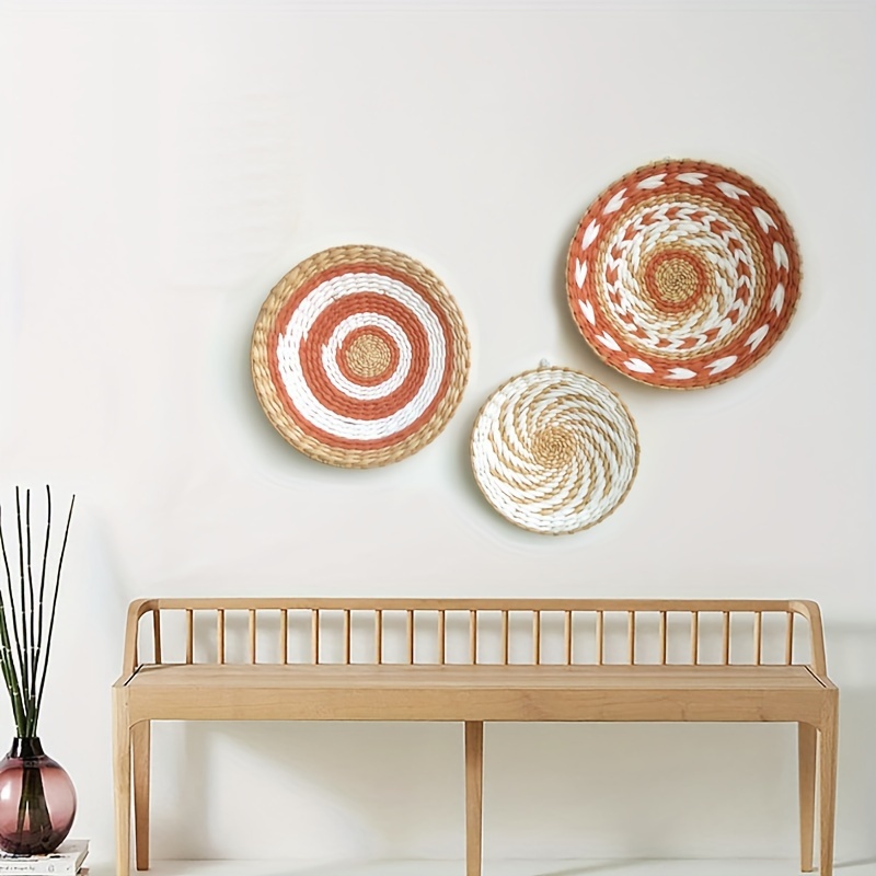 1 Pieza Hecha Mano Paja Decorativa Colgar En Pared Hogar - Temu