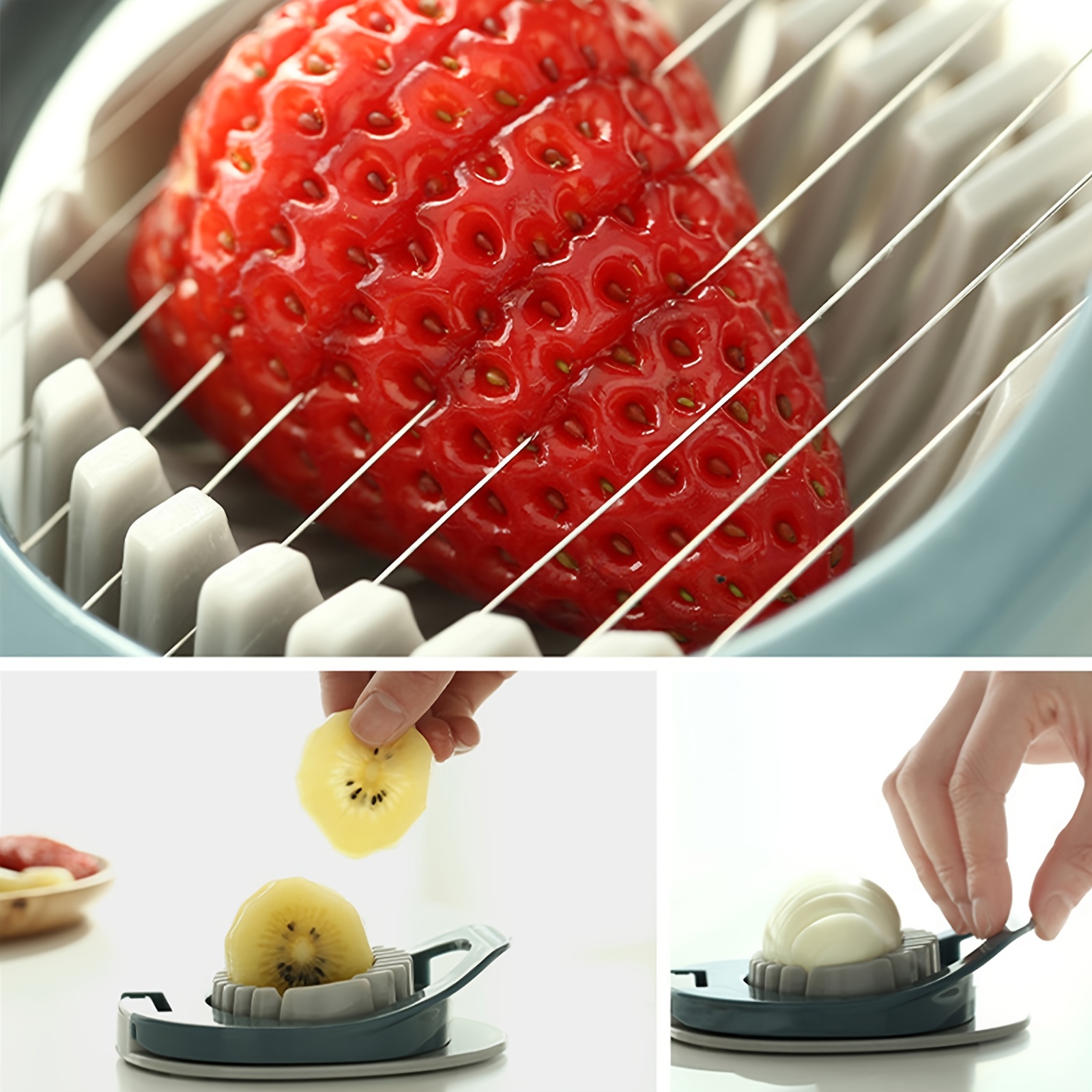 1pc Stainless Steel Egg Cutter Wire Egg Slicer Multipurpose Fruit Garnish  Slicer