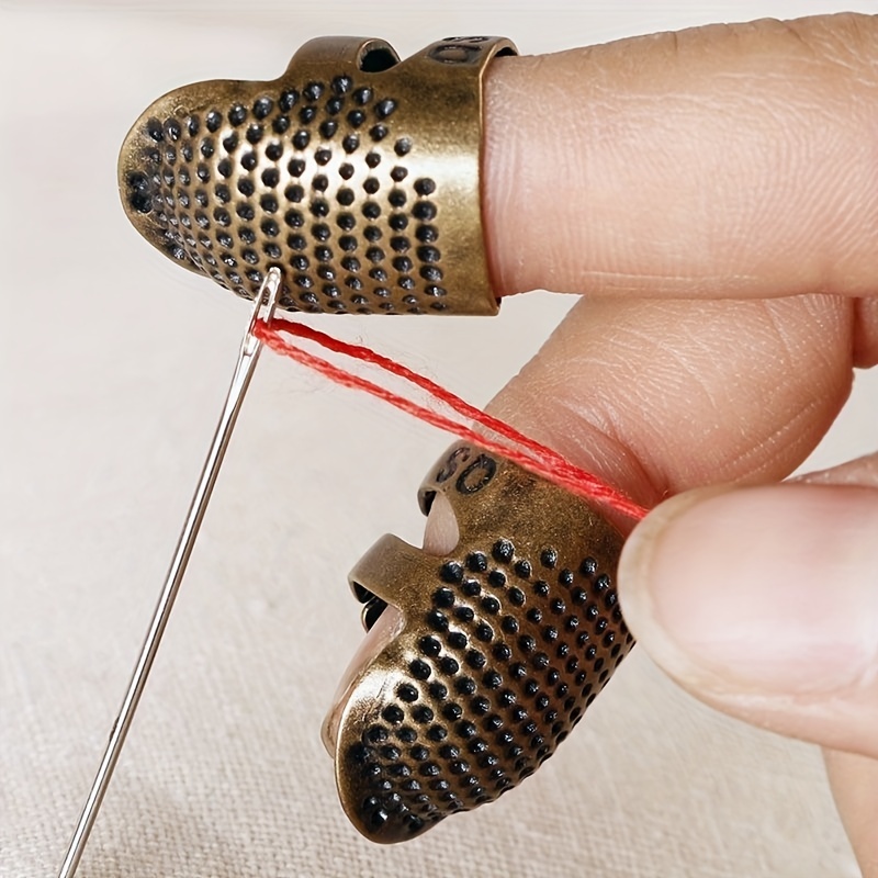 

2pcs, Vintage Adjustable Top Needles, Hand Finger Protector