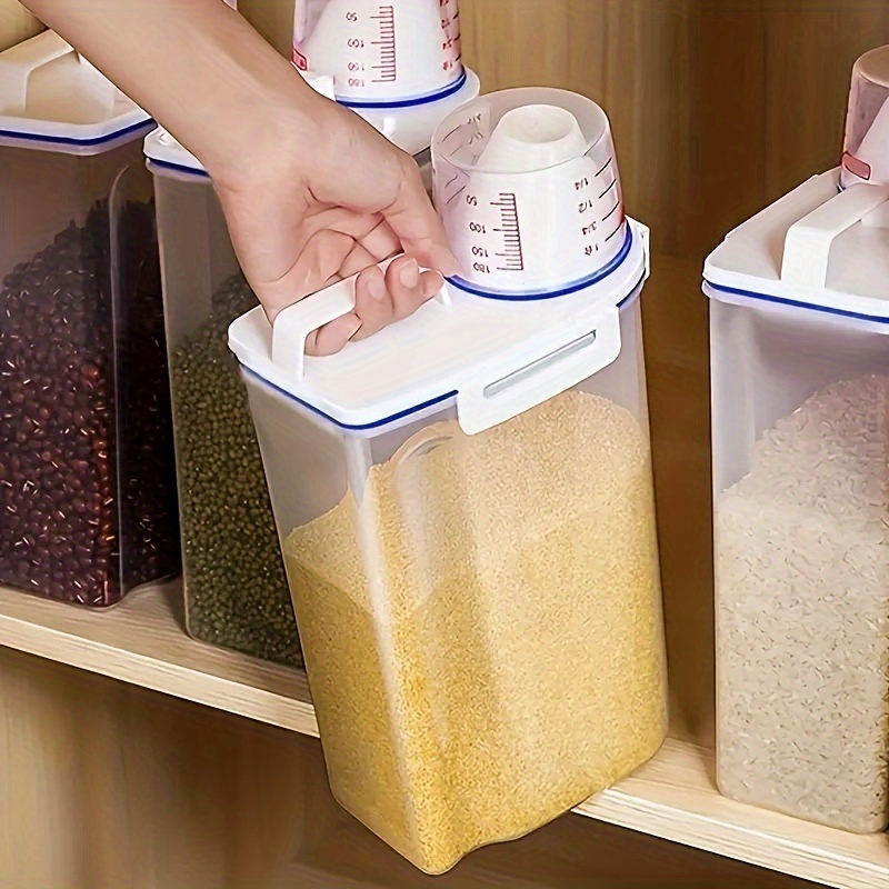 Plastic House Large Cereal Containers Storage Set Dispenser