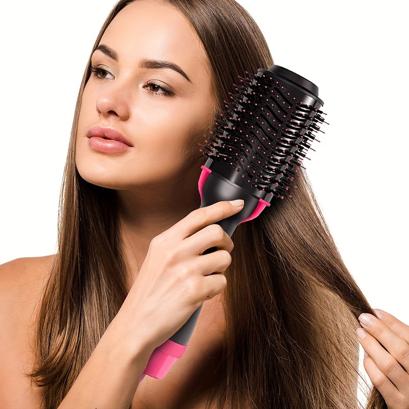 Cepillo secador de pelo, rosa, enchufe de seguridad ALCI, secado rápido,  voluminizador, cuidado iónico
