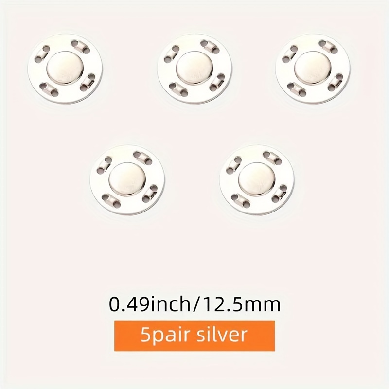 5 Pairs Of Magnetic Sewing Buttons Buckles For Diy Magnetic Buttons Used In Bags, Sewing, Crafts, Handbags, Clothes, And Diy Artifacts