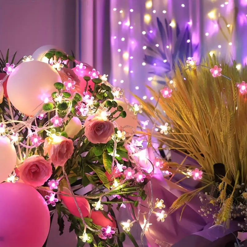 Guirlande Lumineuse LED En Fleurs De Cerisier 1 Pièce - Temu France
