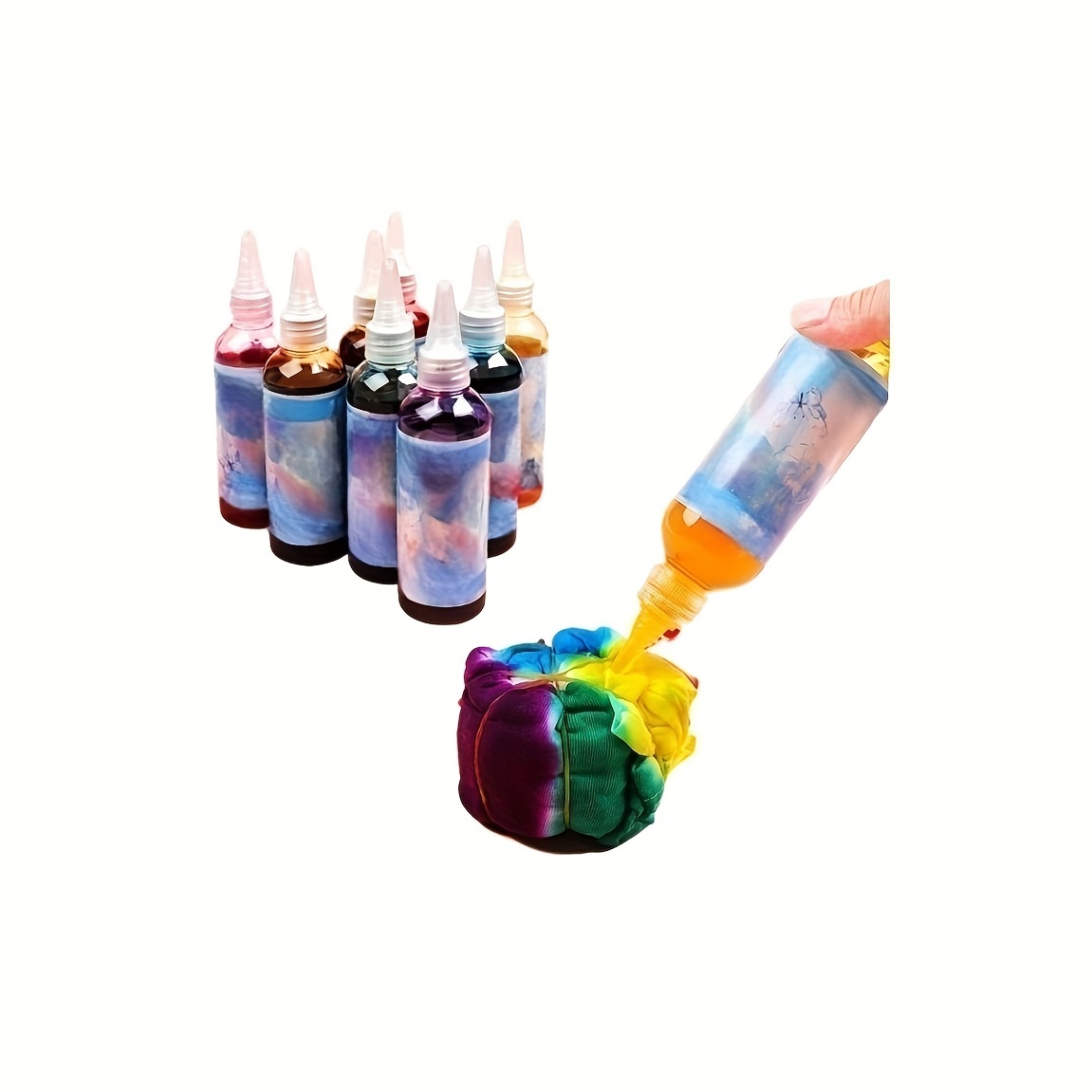 A Set Of Handmade Diy Childrens Tie Dyeing Set Tools Student