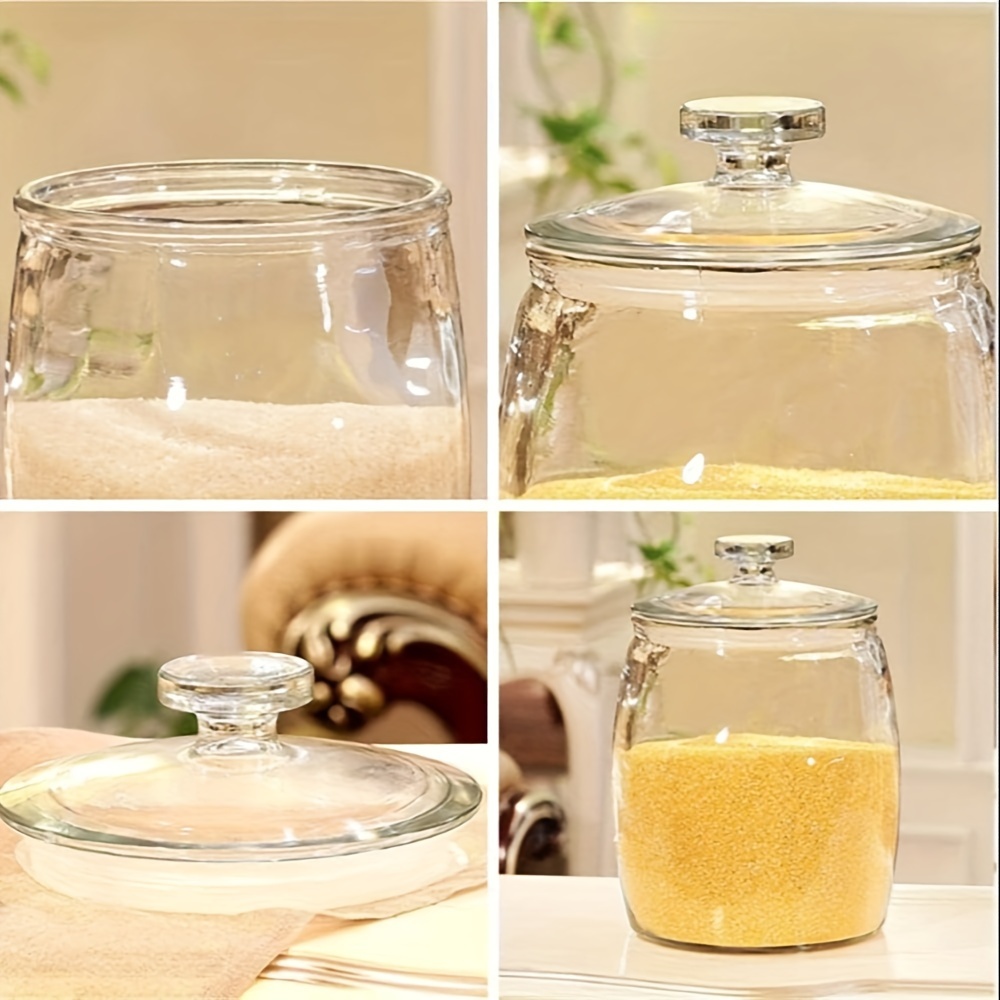 Food Jars Canisters Sealed Rice Box Safe Material Glass Rice - Temu