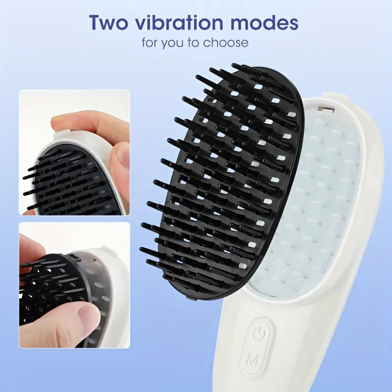 rechargeable led massage comb get gorgeous hair nails with ems micro current electric hair care details 4
