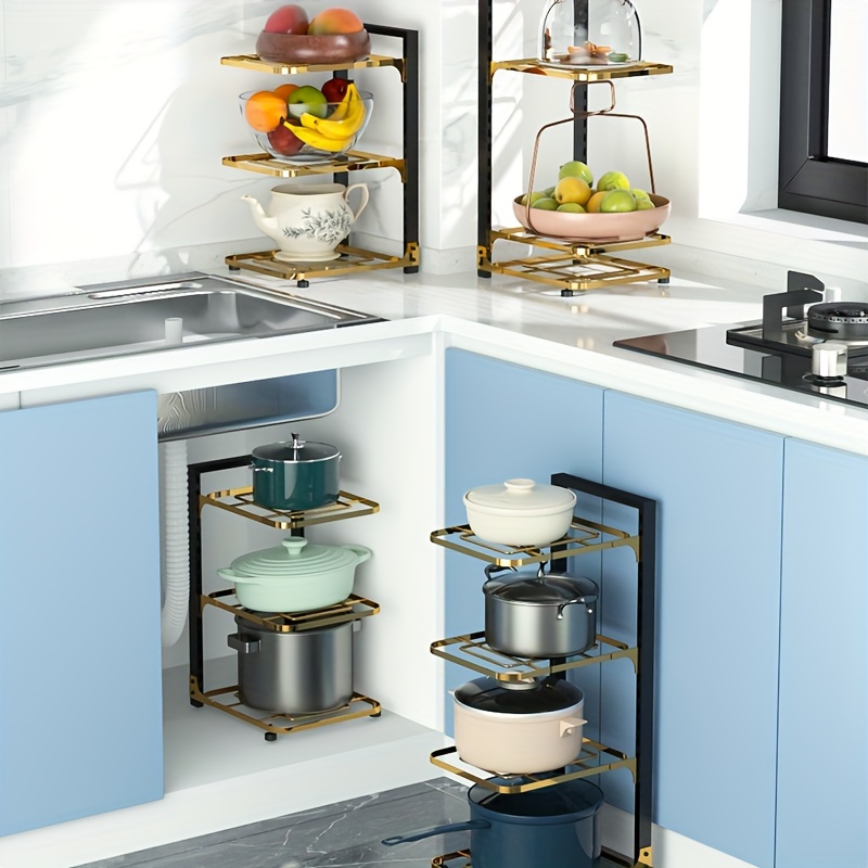 Pots And Pans Organizer Under Cabinet Height Heavy Duty Pots - Temu