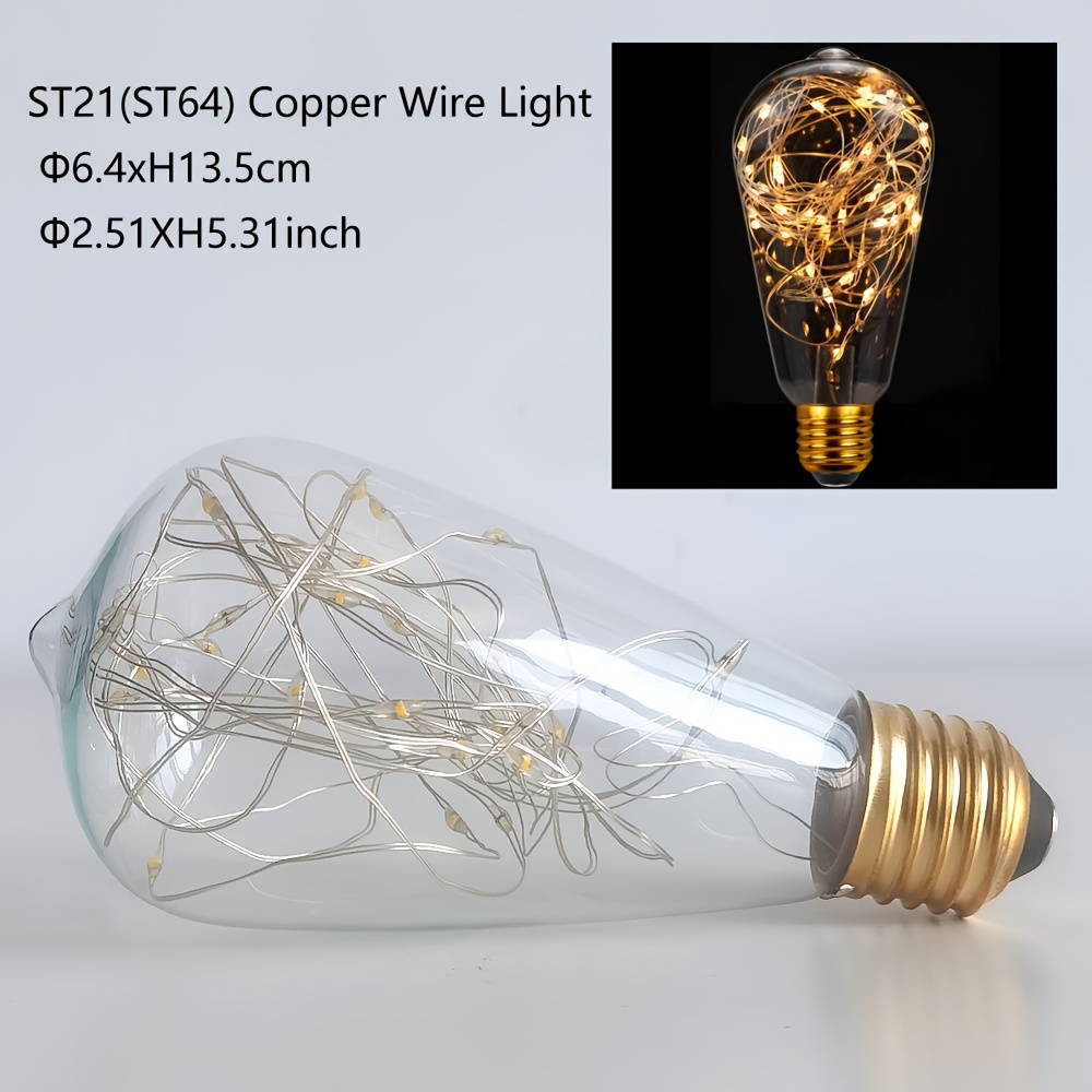 Ampoule LED 3W Douille E27 ST64 Lampe Étoile Lumineux Lumière