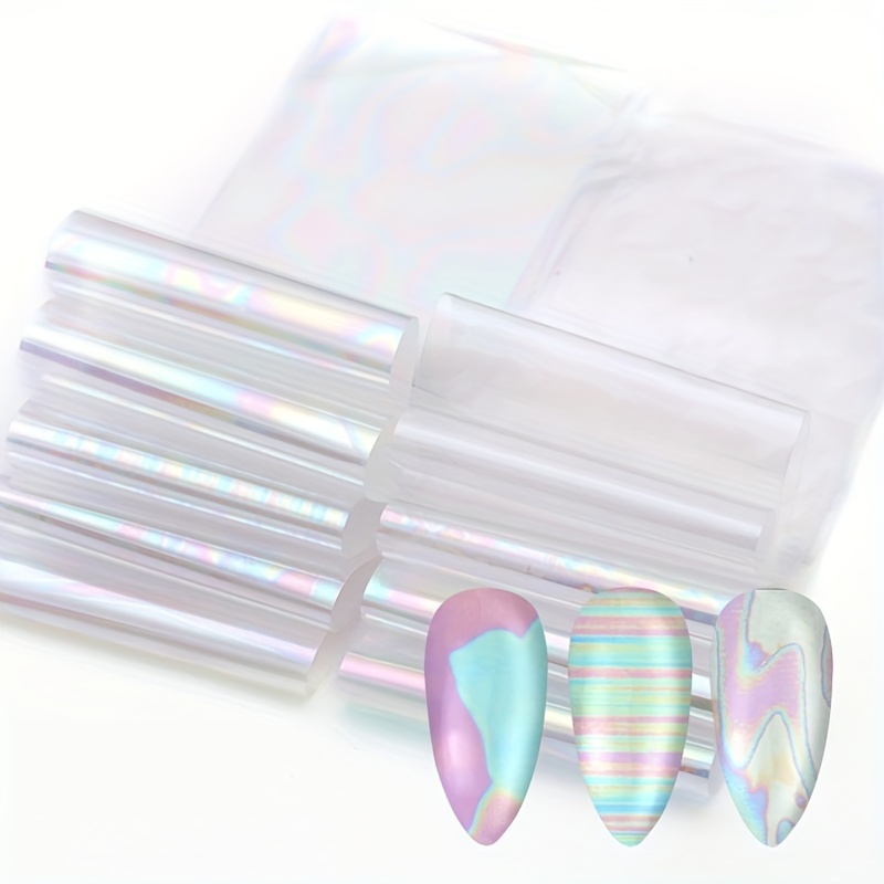 Aurora Glass Ice Paper Holographic Cellophane Decals DIY Sticker Foils