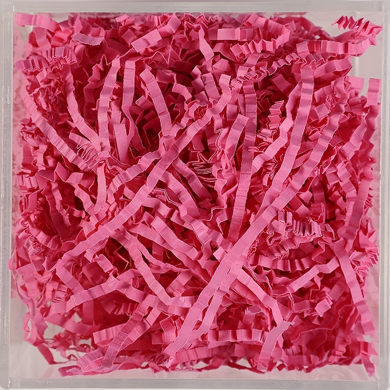 100 Grams Basket Filler Paper Shred, Shiny Rose Red Film PP Hamper Shreds &  Strands Shredded Grass Stuffer Crinkle Confetti Raffia Paper Gift Box
