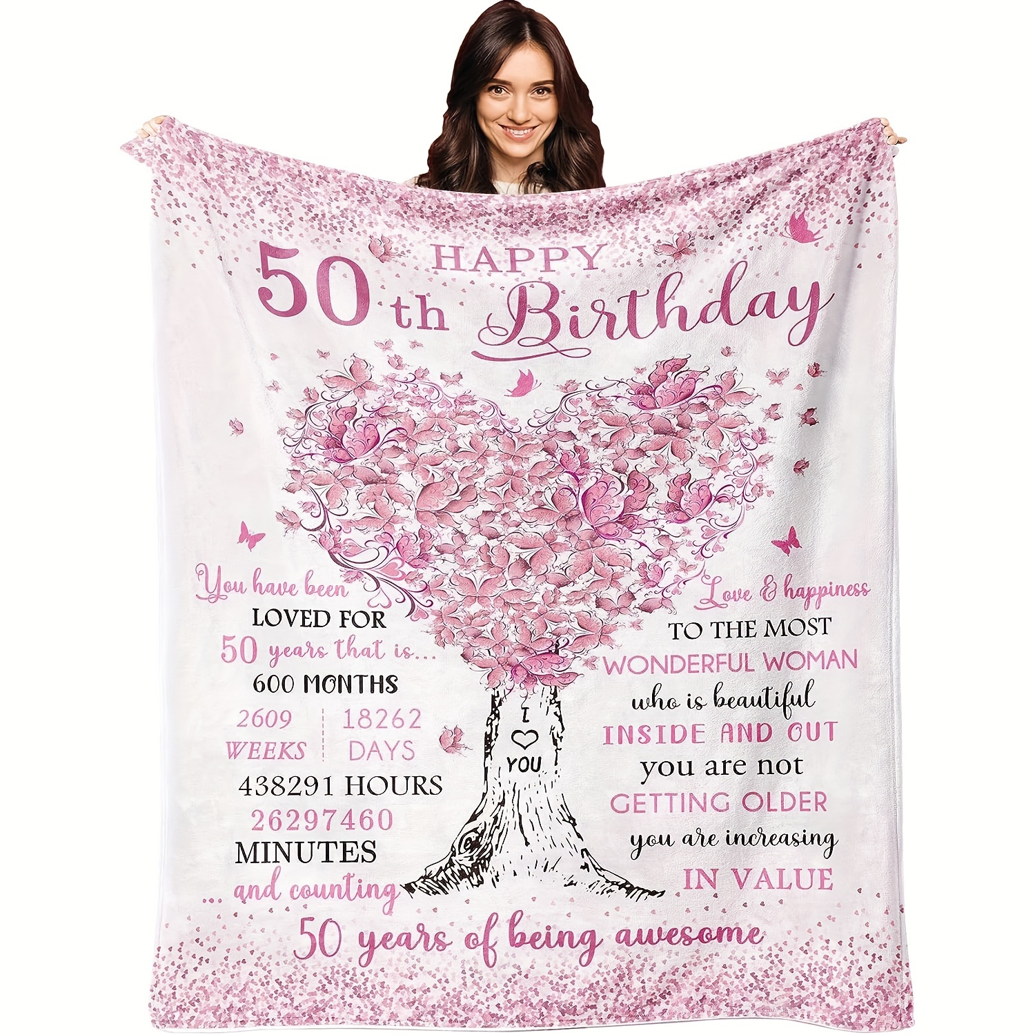 50th Birthday Gifts For Women Blanket 50th Birthday - Temu
