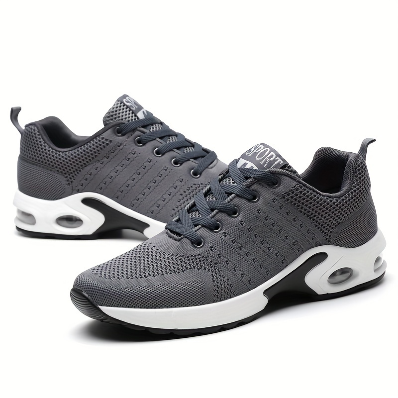 Men's Air Cushion Athletic Sneakers Lace-up Shoes