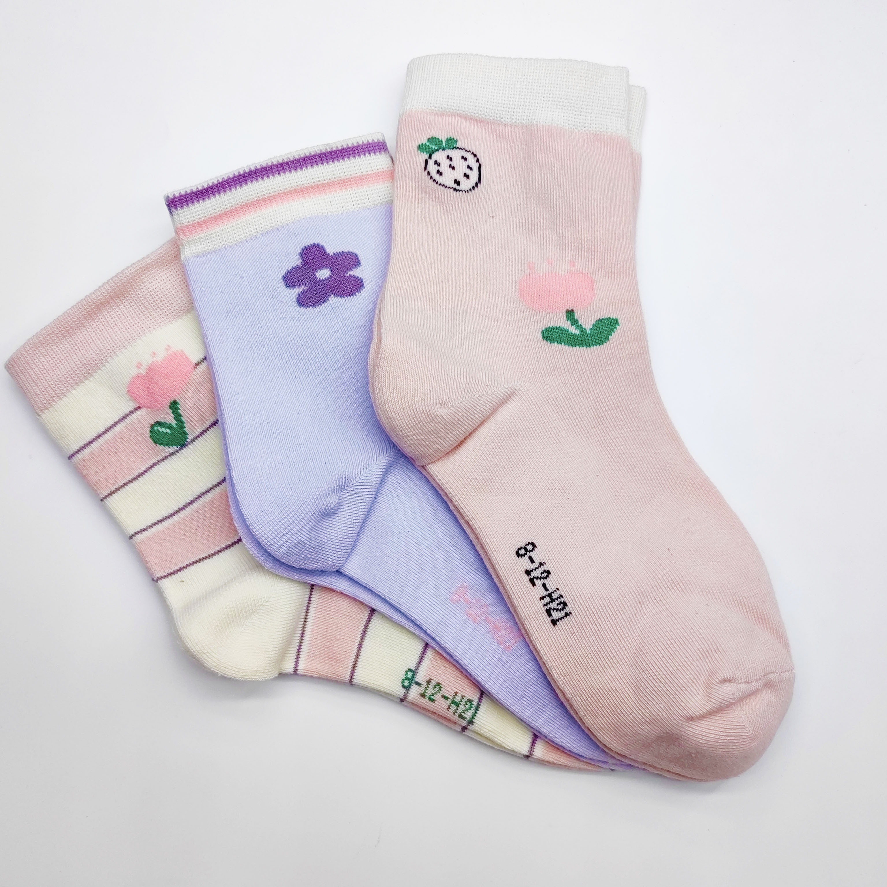 3 Pares Calcetines Patrón 'i Love Dad Mom' Niñas - Temu